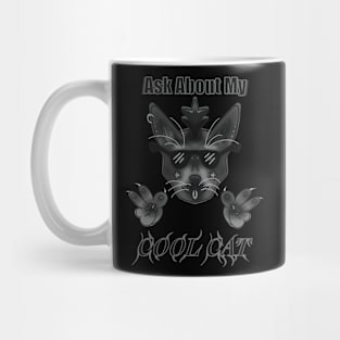 Grey Ask About My Cool Cat Mug